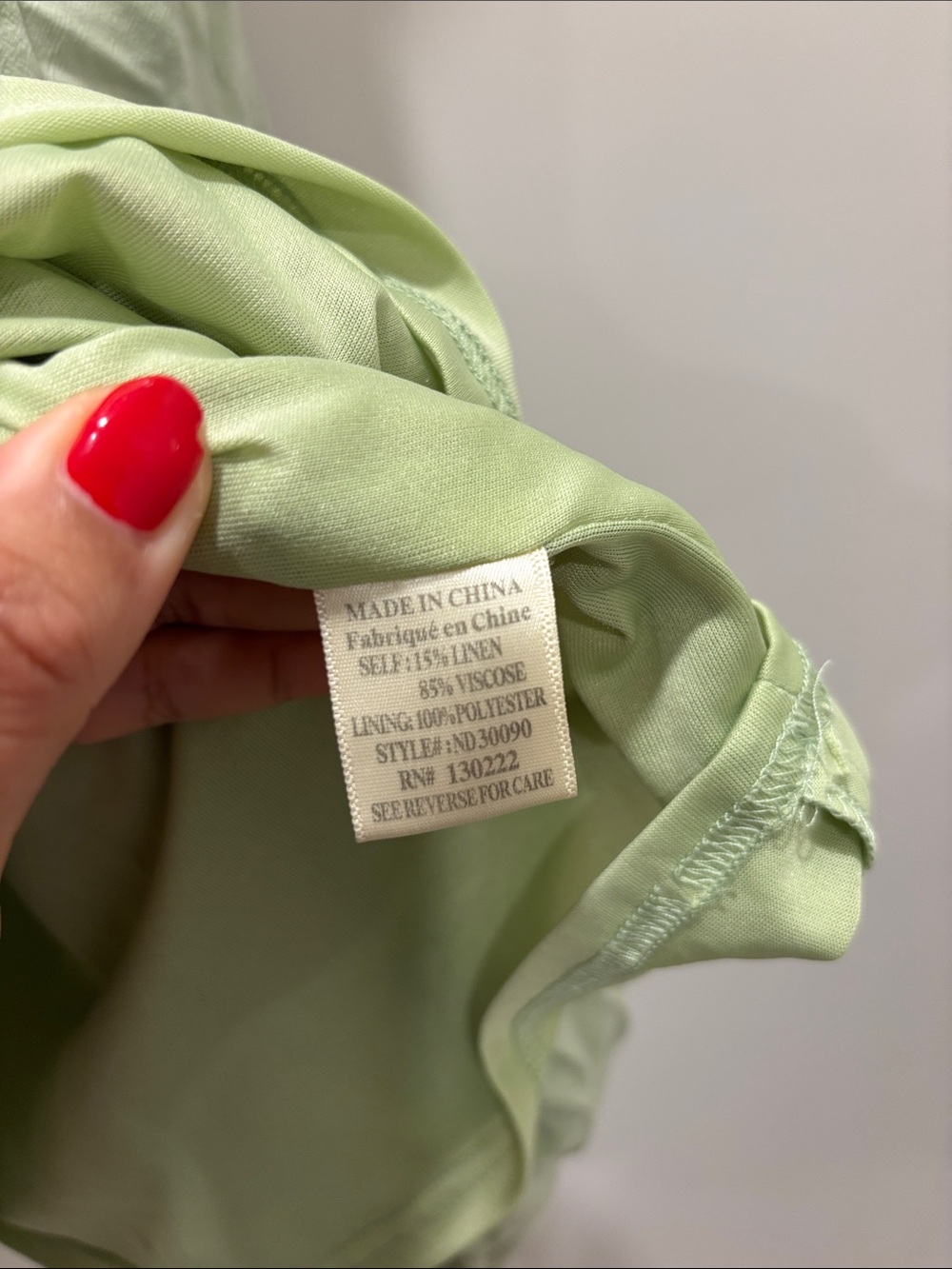 Altar’d State Linen Sage Green Tiered Babydoll Mini Dress Puff Sleeve - Picture 3 of 5